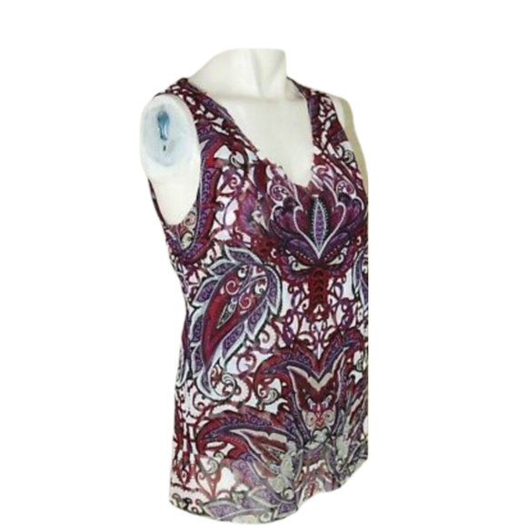 FREE W/ PURCHASE Womens INC International Concept Sheer Sleeveless Top Size Med - Picture 2 of 5